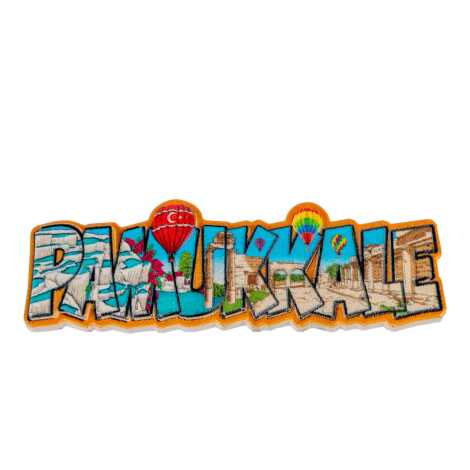 Pamukkale Themed Myros Local Polyester Refrigerator Magnet - 8