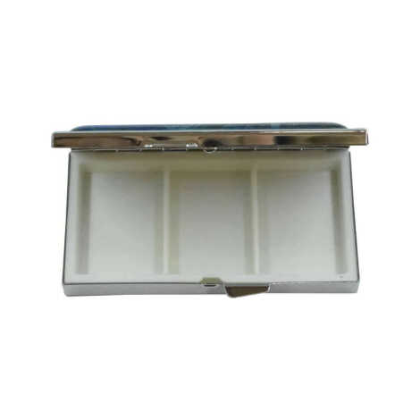 Pamukkale Themed Myros Metal Mirror Rectangle Pill Box 84x45x13 mm - 2