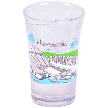 Pamukkale Themed Shot Glass Set of 2 Pcs - Thumbnail