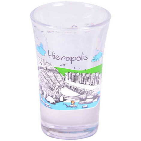 Pamukkale Themed Shot Glass Set of 2 Pcs