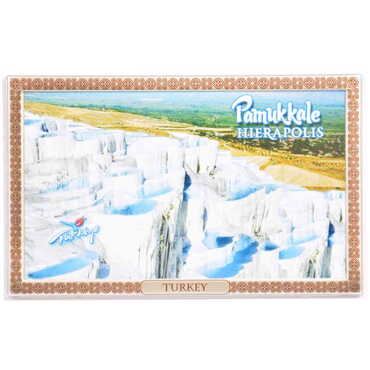 Pamukkale Themed Silver Plated Desktop Decor White 78X125 Mm - Thumbnail