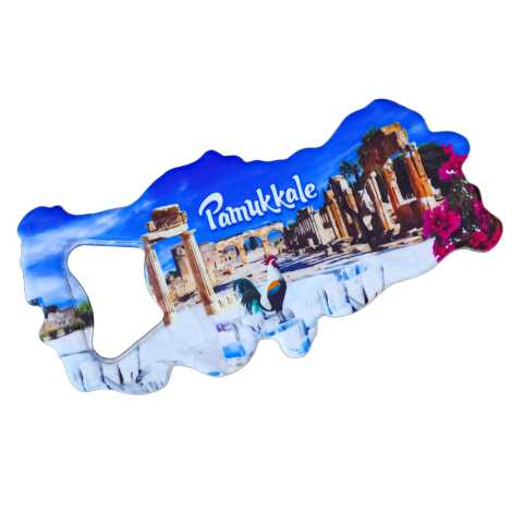 Pamukkale Themed UV Map Bottle Opener - 2