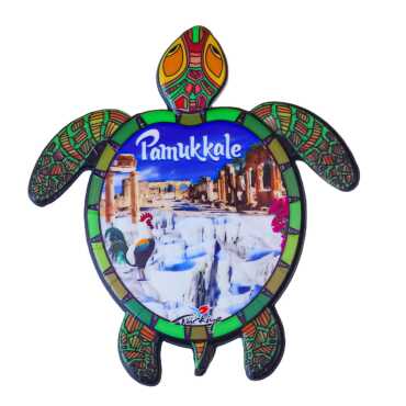 Pamukkale Themed UV Printed Turtle Bottle Opener - Myros