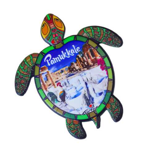 Pamukkale Themed UV Printed Turtle Bottle Opener - 2