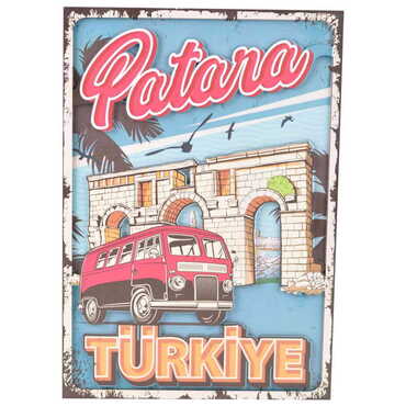 Toptan Patara Temalı Myros Büyük Ahşap Tabela 200x290 mm - Thumbnail