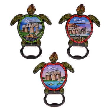 Patara Themed Turtle Shaped Metal Magnetic Bottle Opener 103x75 mm - 3