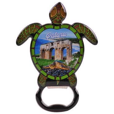 Patara Themed Turtle Shaped Metal Magnetic Bottle Opener 103x75 mm - 4