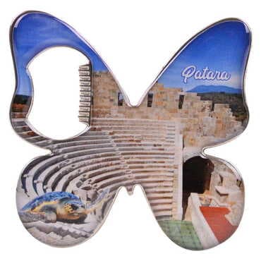 Patara Themed Butterfly Shaped Metal Magnetic Bottle Opener 70x70 mm - 6