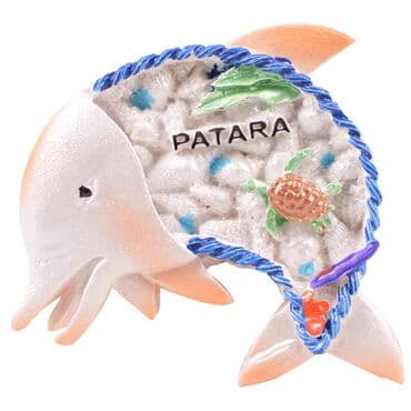 Wholesale Patara Themed Stone and Mother of Pearl Finish Polyester Refrigerator Magnet