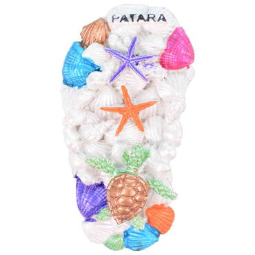 Wholesale Patara Themed Stone and Mother of Pearl Finish Polyester Refrigerator Magnet - 4