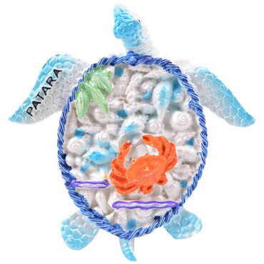 Wholesale Patara Themed Stone and Mother of Pearl Finish Polyester Refrigerator Magnet - 11