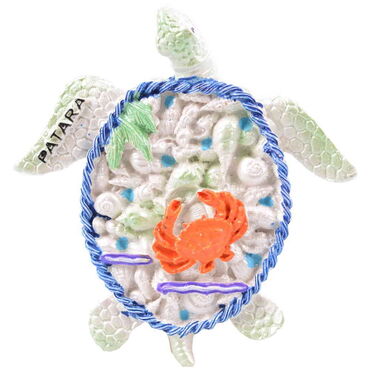 Wholesale Patara Themed Stone and Mother of Pearl Finish Polyester Refrigerator Magnet - 13