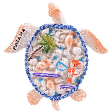 Wholesale Patara Themed Stone and Mother of Pearl Finish Polyester Refrigerator Magnet - 15
