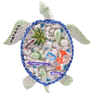 Wholesale Patara Themed Stone and Mother of Pearl Finish Polyester Refrigerator Magnet - 17
