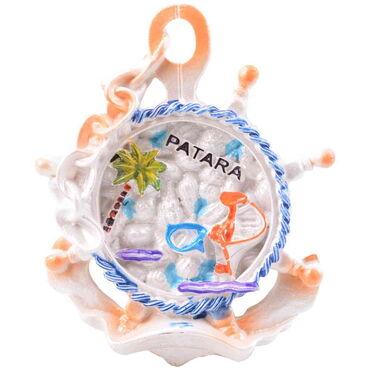 Wholesale Patara Themed Stone and Mother of Pearl Finish Polyester Refrigerator Magnet - 18