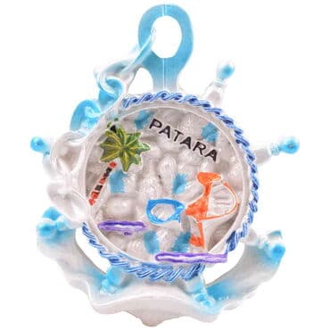 Wholesale Patara Themed Stone and Mother of Pearl Finish Polyester Refrigerator Magnet - 20