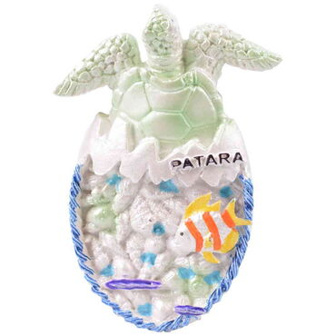 Wholesale Patara Themed Stone and Mother of Pearl Finish Polyester Refrigerator Magnet - 23