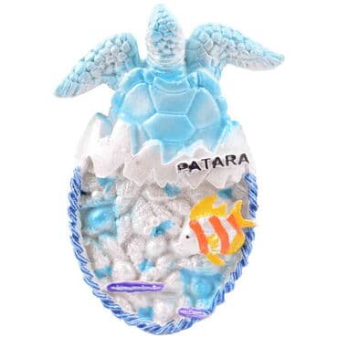 Wholesale Patara Themed Stone and Mother of Pearl Finish Polyester Refrigerator Magnet - 24