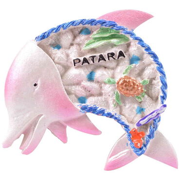 Wholesale Patara Themed Stone and Mother of Pearl Finish Polyester Refrigerator Magnet - 26