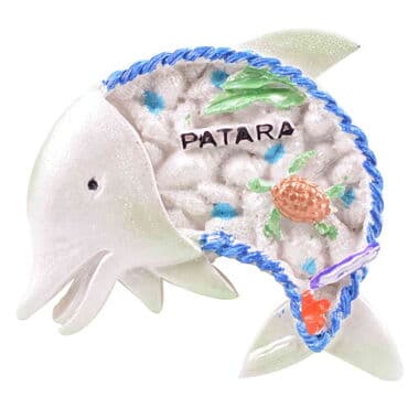 Wholesale Patara Themed Stone and Mother of Pearl Finish Polyester Refrigerator Magnet - 29