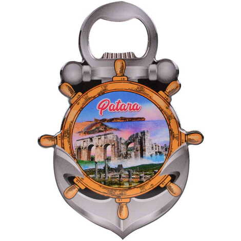 Patara Themed Anchor Shaped Metal Magnetic Bottle Opener 105x72 mm