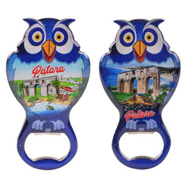 Patara Themed Owl Shaped Metal Magnetic Bottle Opener 88x47 mm - 3