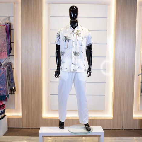 Patterned Short Sleeve Shirt - 1