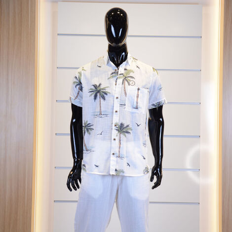 Patterned Short Sleeve Shirt - 2