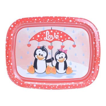 Toptan Penguen Temalı Myros Metal Tepsi