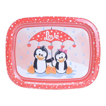 Myros - Penguen Temalı Myros Metal Tepsi