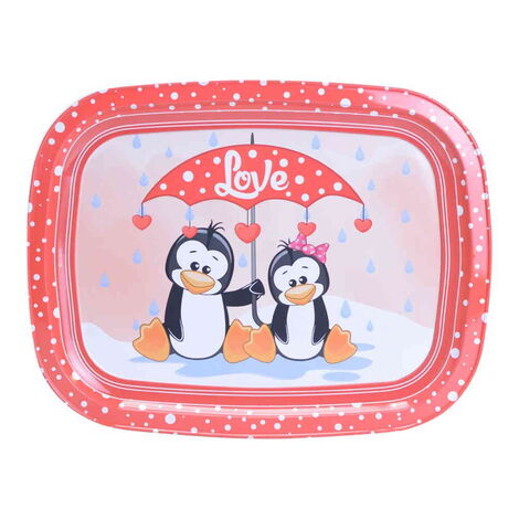 Penguen Themed Custom Printed Metal Tin Tray