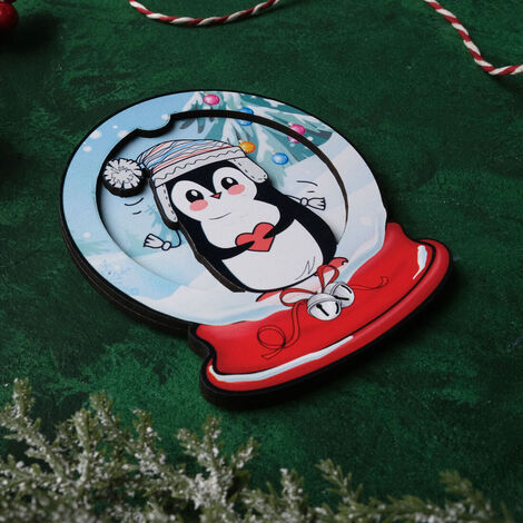 Penguin with Hat Wooden Magnet - 2