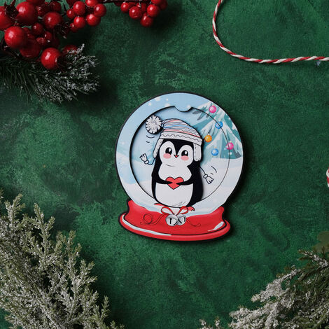 Penguin with Hat Wooden Magnet - 1