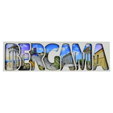 Pergamon Themed Wooden Customised City Name Letter Souvenir Fridge Magnet