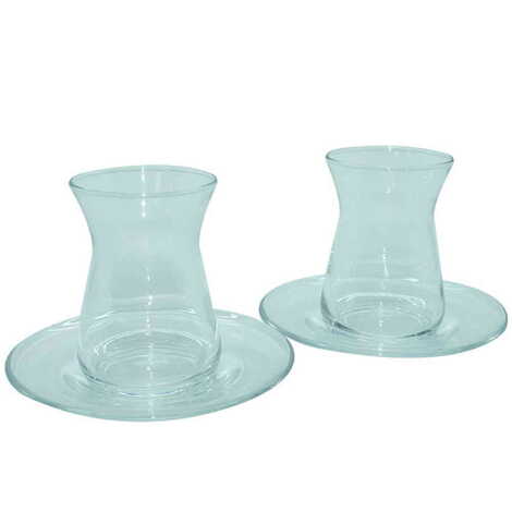 Plain Turkish Tea Glass Set of 2 pcs