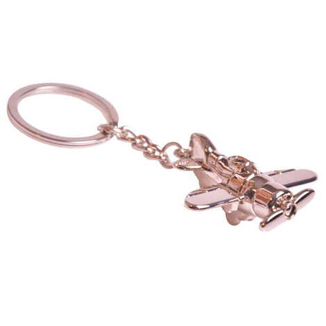 Plane Shaped Metal Keyring - 1