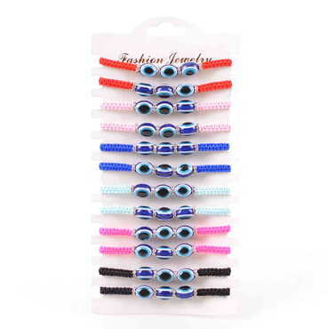 Myros - Plastic Evil Eye Crystal Bracelet