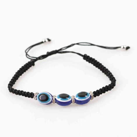 Plastic Evil Eye Crystal Bracelet