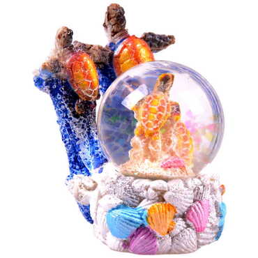 Myros - Polyester 2 Turtles Snow Globe 35mm