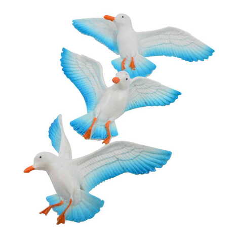 Polyester 3D Seagull Wall Hanging Decor - 1