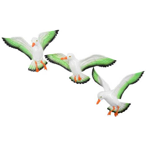 Polyester 3D Triple Seagull Wall Hanging Decor