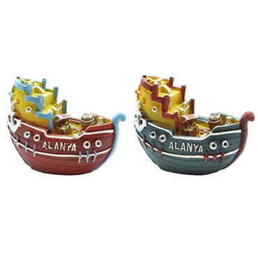 Myros - Alanya Themed Polyester Ship Figurine