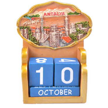 Myros - Antalya Region Polyester Gold Calendar