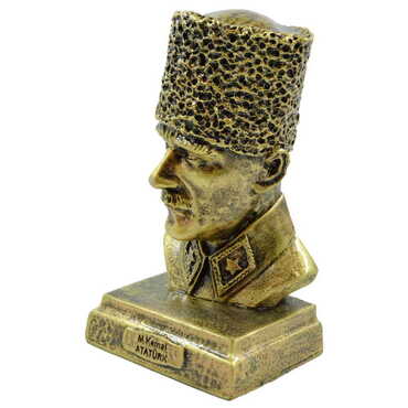 Polyester Ataturk Bust Figurine Medium Size 115X225X97 Mm - Thumbnail