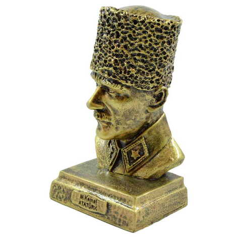 Polyester Ataturk Bust Figurine Medium Size 115X225X97 Mm