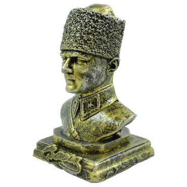 Polyester Ataturk Bust Figurine Small Size 88X160X88 Mm - Thumbnail