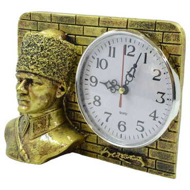 Polyester Ataturk Desktop Clock Figurine - Thumbnail