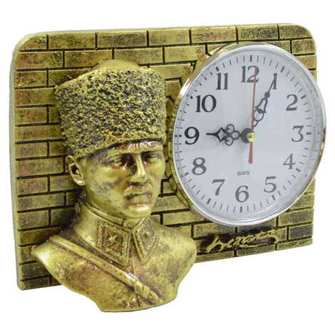 Polyester Ataturk Desktop Clock Figurine - 3