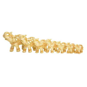 Polyester Elephant Family Figurine Of 7 Pcs 240x190x90 mm - Thumbnail