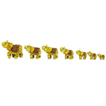 Myros - Polyester Elephant Figurine Set of 7 pcs - 101